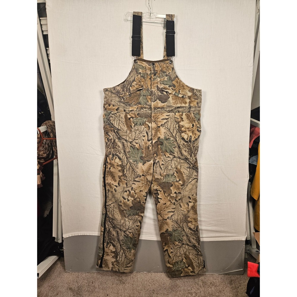 Spartan Realtree Camo Bib Overalls Mens XL USA Made Quilted Hunting Pants 3253